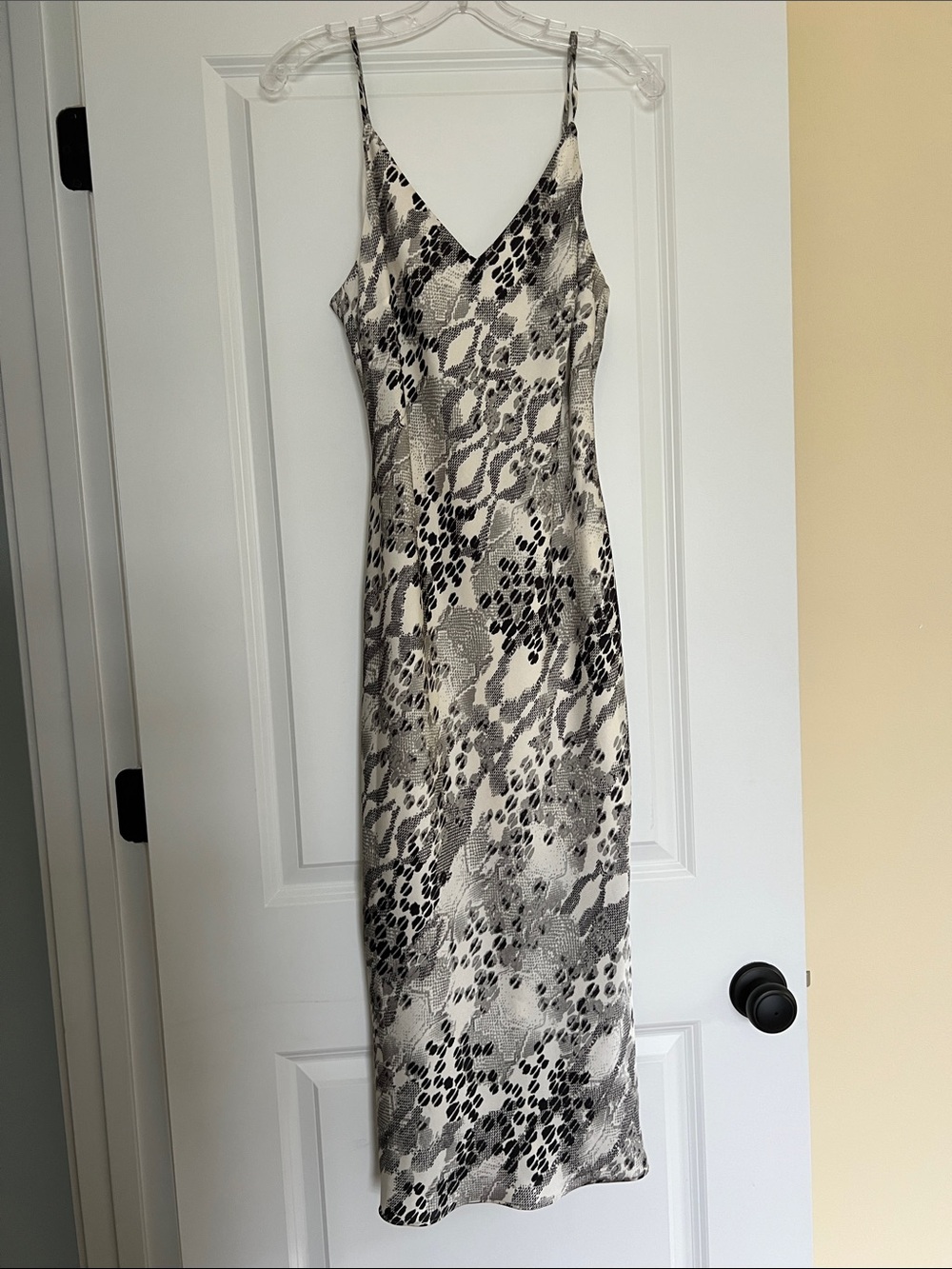 Express Slinky Bias-cut Animal-Print Maxi Slip Dress